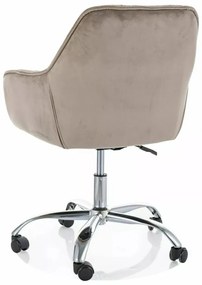 Scaun de birou Q190 velvet bej inchis Blu40