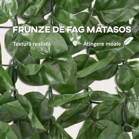 Outsunny Gard Viu Artificial din Fag pentru Balcon și Grădină, PE, 300x100 cm, Verde Închis | Aosom Romania