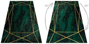 Exclusiv EMERALD covor 1022 glamour, stilat, geometric, marmură sticla verde / aur