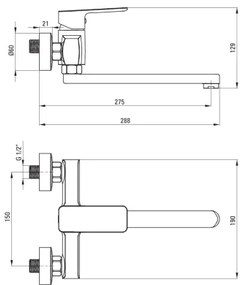 Deante BLO_080M - Baterie pentru chiuvetă MARO, crom lucios