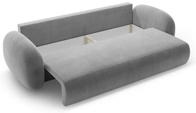 Canapea gri închis extensibilă/cu spațiu de depozitare cu tapițerie din catifea 262 cm Tonale – Cosmopolitan Design