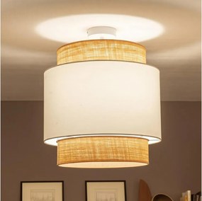 Brilagi - Lustră LED aplicată CERIA 1xE27/60W/230V Ø 40 cm bej/albă