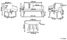 Set mobilier de grădină Monza (bej). 1081523