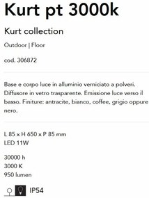 Stalp LED iluminat exterior, IP54 Kurt pt 3000k negru