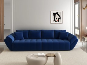 Canapea extensibilă dumonde cu ladă de depozitare si sezut confortabil din spuma high-density, Berlin Royal Blue 300x100 cm