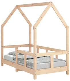 835721 vidaXL Cadru de pat pentru copii, 70x140 cm, lemn masiv de pin