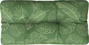vidaXL Pernă de paleți, model frunze, 70x40x12 cm, textil