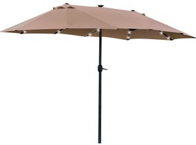 Outsunny Parasolar Oval Khaki 440 x 260 cm | Aosom Romania