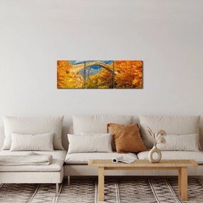 Tablou - Podul Konitsa (cu ceas) (90x30 cm)