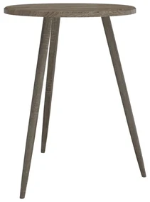 286089 vidaXL Masă de bistro, gri, Ø60x76 cm, MDF și fier