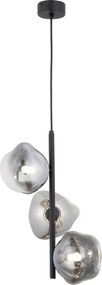 Brilagi - Lustra suspendată pe cablu VULCANO 3xG9/8W/230V negru/negru fumuriu
