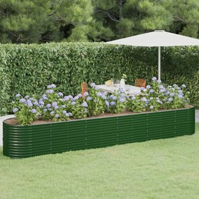 Jardiniera gradina verde 440x80x68 cm otel vopsit electrostatic 1, Verde, 440 x 80 x 68 cm
