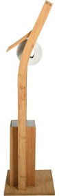 MSV Suport din bambus pentru hârtie igienică cuperie 16 x 29 x 70 cm