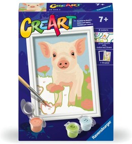 CREART PICTURA PE NUMERE PENTRU COPII PORCUSOR DRAGUT - RAVENSBURGER (RVSPBN23970)