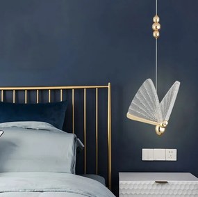 Lustra Pendul Led, Fluture Gold