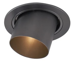 Spot modern integrat, gri antracit, GU10, 50 mm, rotund, orientabil - Installa