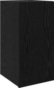 vidaXL Dulap pentru TV pe Perete Stejar Negru 30,5 x 30 x 60 cm