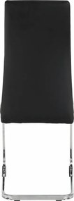 Scaun dining, negru / crom, VATENA