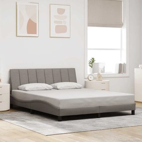 vidaXL Cadru de pat fără saltea, gri taupe, 160x200 cm, textil