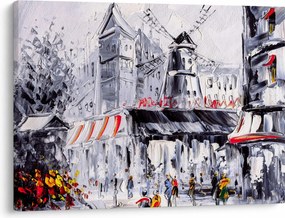 Tablou - Strada din Paris, pictură în ulei (70x50 cm)