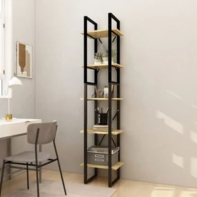 3081973 vidaXL Bibliotecă cu 5 rafturi, 40x30x175 cm, lemn masiv de pin