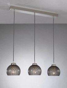 Lustra moderna cu 3 pendule design italian 10003 fumuriu