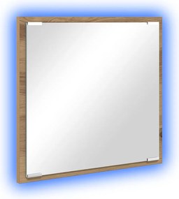 vidaXL Oglindă de baie cu LED Stejar Artizanal 40 x 37 x 8.5 cm
