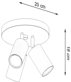 Spot RING 3xGU10/40W/230V negru Sollux SL.1016