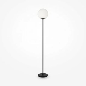 Lampadar modern negru liniar minimalist cu glob de sticla Maytoni Ring