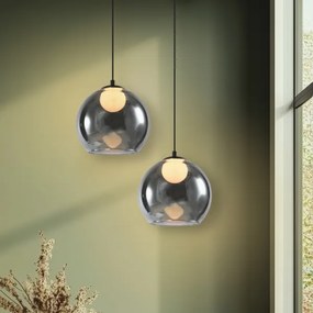 Lustră suspendată pe cablu BRIN 1xG9/15W/230V, negru fumuriu