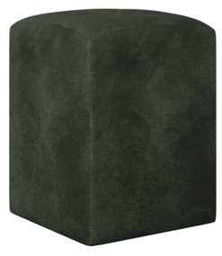 Taburet Tapitat Talin, Verde Inchis, Stofa, L 35 x l 35 x H 45 cm