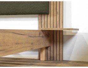 Pat matrimonial verde cu somieră 140x190 cm Lior – Bobochic Paris