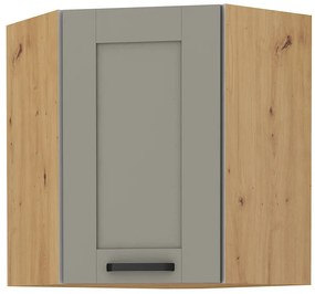 Dulap superior de bucătărie de colț Lucid 58 x 58 GN 72 1F (Stejar artisan + claygrey). 1045502