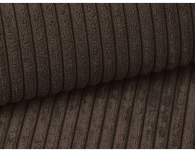 Canapea maro extensibilă cu tapițerie din catifea reiată 195 cm Nona – Makamii