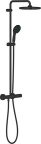Coloana de dus cu baterie termostatata negru mat Grohe Tempesta 250