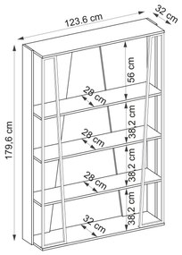 Raft Nidupe 1 (stejar zafir + antracit + alb) . 1093060