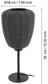 Lampă de masă Eglo 43946 BARLASTON 1xE27/40W/230V