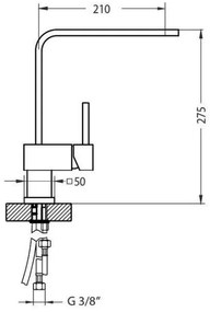 Baterie de chiuvetă ALVEUS 1134829 LAGUNA 28,6 cm bronz
