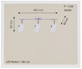 Paulmann 66668 - 3xLED/5W Lampă spot WINDOW 230V