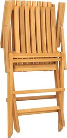 vidaXL Scaune de grădină pliante, 8 buc., 61x67x90 cm, lemn masiv tec