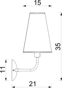 Lampă de perete GRENADA, 2x E14, 15W, 230V, bej
