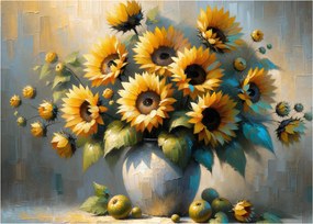Tablou – Vază cu floarea-soarelui (70x50 cm)