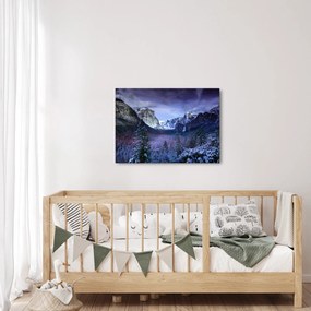 Tablou cu peisaj montan iarna (70x50 cm)