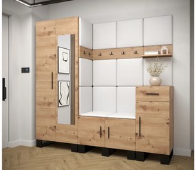 Set mobilier pentru hol Amanda 13 (Stejar artisan + Alb). 1085972
