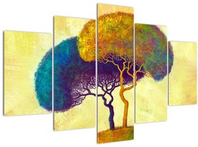 Tablou - Copaci în deal (150x105 cm)