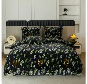 Lenjerie cocolino ZELNOIR negru Dimensiune lenjerie de pat: 70 x 90 cm | 140 x 200 cm