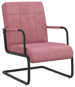 325792 vidaXL Scaun tip consolă, roz, catifea
