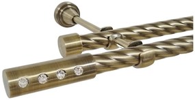 Galerie TWIST dubla ALLURE fara inele 19/19 mm - aur antic (Alege marime: 140 cm)