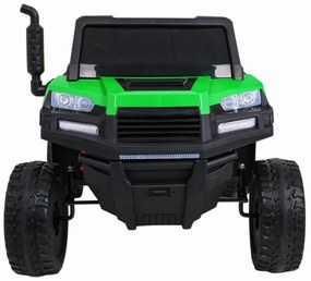 Masinuta Electrica cu acumulator pentru copii NOVOKIDS™ Farmer Beast Buggy, 6 roti, 2 locuri, Cu remorca si faruri luminoase, Roti din Cauciuc EVA,