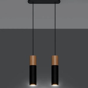 Lustră pe cablu PABLO 2xGU10/40W/230V negru